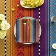 thumbnail image 5 of Stripe Tablecloth 60x84 Inch Rectangular, Orange Stripe Washable Seasonal Table Cover for Party Picnic Dinner Decor, 5 of 6