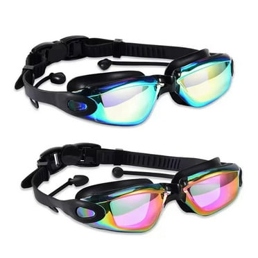 Thinway Swim Goggles, 2 Pack Anti-fog No Leaking Anti-UV Silicone Swimming Goggles for Teen Youth Adult Women Men