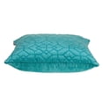 thumbnail image 3 of Aqua Quilted Velvet Geo Decorative Throw Pillow, 3 of 3
