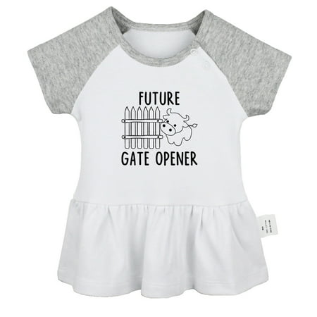 

Future Gate Opener Funny Dresses For Baby Newborn Babies Skirts Infant Princess Dress 0-24M Kids Graphic Clothes (Gray Raglan Dresses 12-18 Months)