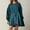 Blue, variant on Lilgiuy Trendy Women's Casual Over Sized Sweatshirt Long Sleeve Dress Round-Neck Ladies Patchwork Mini Dresses for Photo-shoot