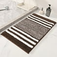thumbnail image 4 of sruoe Bath Rugs, Bath Mats for Bathroom Floor, Bathroom Rugs, Non Slip WaterAbsorbent Stain Resistant Bath Mats, Polyester Mat, Bathroom Door Mat Household Use, Brown, 4 of 7