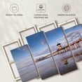 thumbnail image 6 of Elephant Stock Coastal Huntington Pier Wall Art - Horizontal Multi Panel Canvas - Living Room Wall Decor - Nautical Multi Panel - Purple And Blue Decor - 52" x 32", 6 of 8