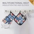 thumbnail image 4 of Yayeee Oven Mitts and Pot Holder Set of 2 Heat Resistant Kitchen Gloves Baking Hot Pad, Black Cats and Hearts, 4 of 5