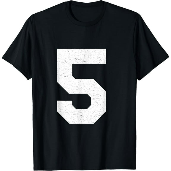 Jersey Uniform Number #5 for Sports T-Shirt