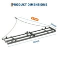 thumbnail image 4 of Drag Harrow Driveway Grader, Heavy Duty Tow Behind Lawn Rake with 6 Ft Chain, 2 Adjustable Bars, Driveway Drag for Gravel, Sand, Lawn, Soil, Hay, ATV, UTV, 4 of 7