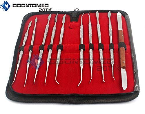 OdontoMed2011 Dental LAB Equipment Dental Dentist Sculpture KIT 'Wax Carver Set,10 PCS/Set ODM