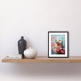 thumbnail image 2 of Otter with a Pink Cherry Blossom Branch Elegant Oil Painting Floating on Lake Water with Flowers Artwork Framed Wall Art Print 9X7 Inch, 2 of 5