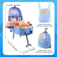 thumbnail image 3 of YCFUN 3-in-1 Travel Play Kitchen for Kids, Transformable Backpack Luggage & 22Pcs Pretend Cooking Set, Foldable Travel Play for Toddlers Girls Boys, 3 of 7