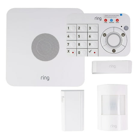 Ring Alarm Wireless Home Security System - 5 Piece Set - White (Refurbished)