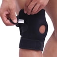 thumbnail image 4 of Sport Compression Knee Sleeve Elastic Knee Stabilizer, Black, 4 of 15
