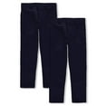 thumbnail image 2 of Smith's American Boys' 2-Pack Flat Front School Uniform Pants - navy, 4 (Little Boys), 2 of 5