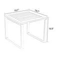 thumbnail image 3 of Ulax Furniture Patio Aluminum Side Table Outdoor Indoor Square End Table, Taupe, 3 of 6