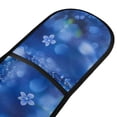thumbnail image 2 of 35" x7" Double Oven Mitt Heat Resistant Oven Gloves Withstands Up to 200°C for Kitchen Baking & BBQ Small Blue Flowers, 2 of 6