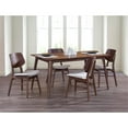 thumbnail image 2 of Pemberly Row Contemporary Solid Wood Table and 4 Chairs in Brown, 2 of 14
