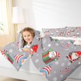 thumbnail image 4 of Homewish Cartoon Xmas Gnome Bedding Comforter Set,Merry Christmas Twin Comforter Sets,Kawaii Christmas Snowflake Bedding Set For Boys Kids,Super Cozy Room Decor Reversible,2pcs, 4 of 8