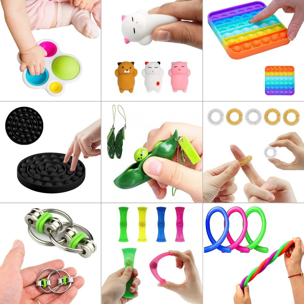 Fidget Toys Set Kit Sensory Tools Bundle Stress Relief Hand Kids Adult ADHD Toys 
