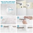 thumbnail image 3 of No Hook Shower Curtain with Built-in Rings - Vintage Butterfly Floral Washable Waterproof Fabric Bathroom Curtains for Hotel,Rentals, Stall 36 X 72 Inch , Blue Beige, 3 of 9
