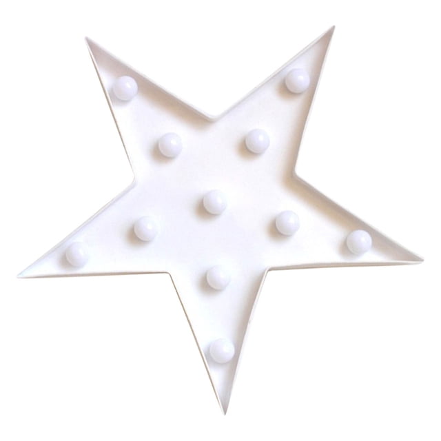 FELTECHELECTR White Star Shaped LED Lamp Suitable for Table Or Wall Decoration in Home and Cafe