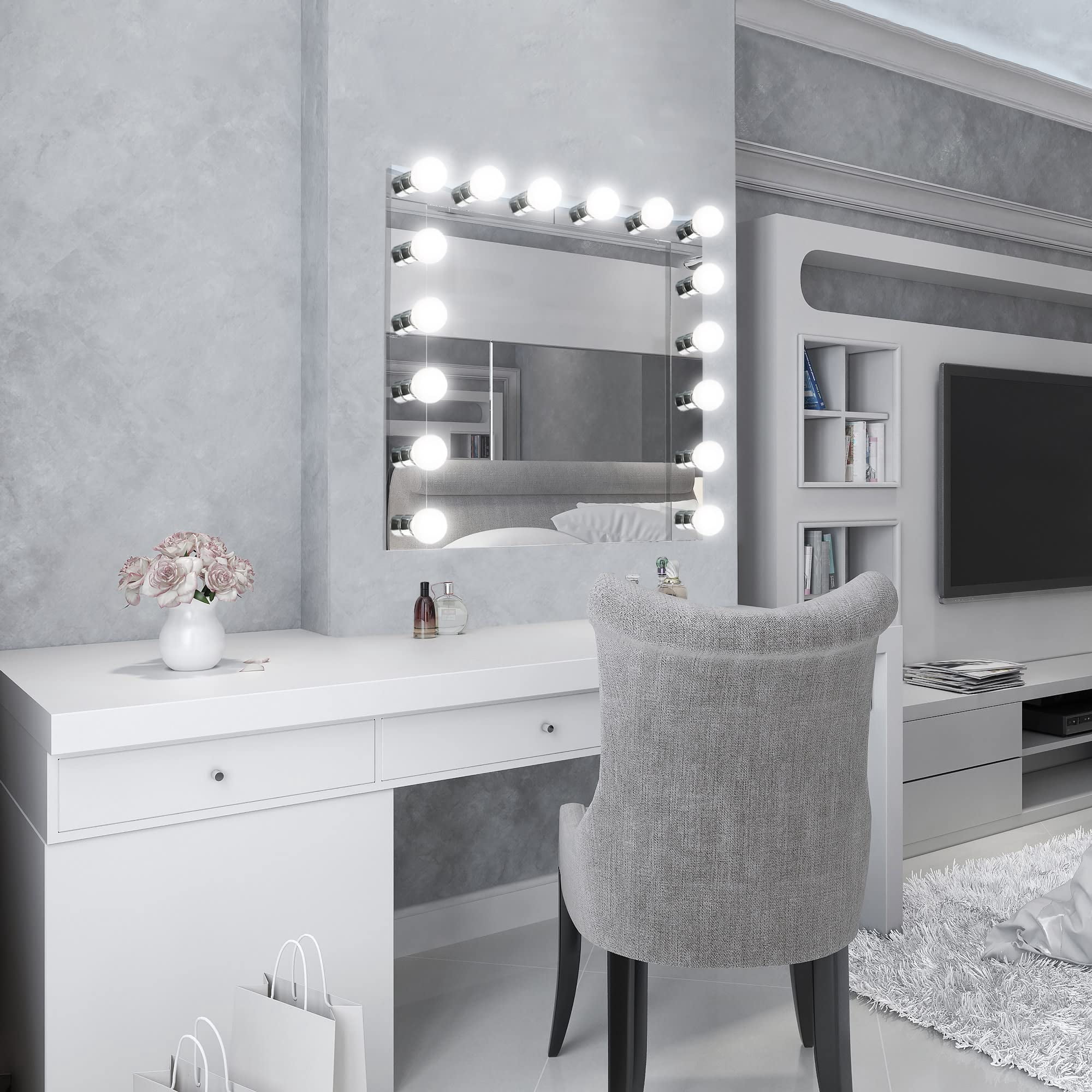500850 3-light Vanity Strip Light Contemporary Dimmable For Bathroom  Bedroom Makeup Polished Chrome