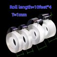 thumbnail image 2 of trrcylp Double Sided Adhesive Tape, Total 40Feet W1.2“ 1”, Clear Two Sided Wall Tape Strips Heavy Duty, 4 Roll Nano Sticky Poster Removable Tape for Office, Car Outdoor 1mm, 2 of 7