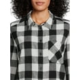 thumbnail image 4 of Time and Tru Women's Button Down Flannel Shirt with Long Sleeves, Sizes XS-3XL, 4 of 6
