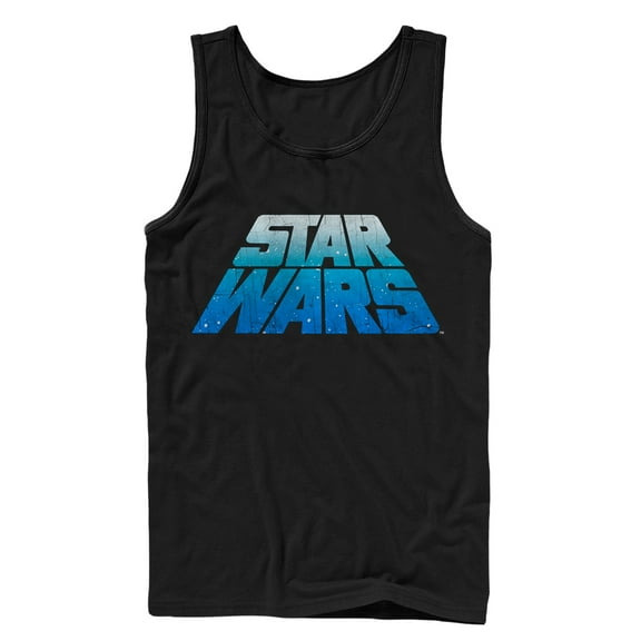 Men's Star Wars Space Logo  Tank Top Black 2X Large