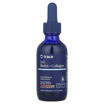 Trace Minerals Ionic Biotin Collagen - Skin Supplement for Healthy Hair & Strong Nails - Liquid Biotin & Collagen - Supports Mineral Balance - Strawberry Mango Flavor - 2 fl oz (29 Servings)