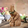 thumbnail image 4 of Cute Straw Easter Rabbit Bunny Sculpture Crafts Standing for garden and home and indoor and outdoor Wedding Party Decoration 24x15x33cm, 4 of 8