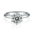 thumbnail image 2 of 2.00Ct Infinity Round Cut Moissanite Solitaire Diamond Engagement Ring in 18k White Gold Over Silver(D Color, VVS1 Clarity), 2 of 3