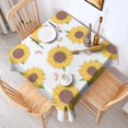 thumbnail image 2 of Sunflower Square Tablecloth 42x42in(107x107cm) – Waterproof Polyester Printed Table Cover, Wrinkle Resistant & Washable for Kitchen Dining Picnic Party Decor, 2 of 6