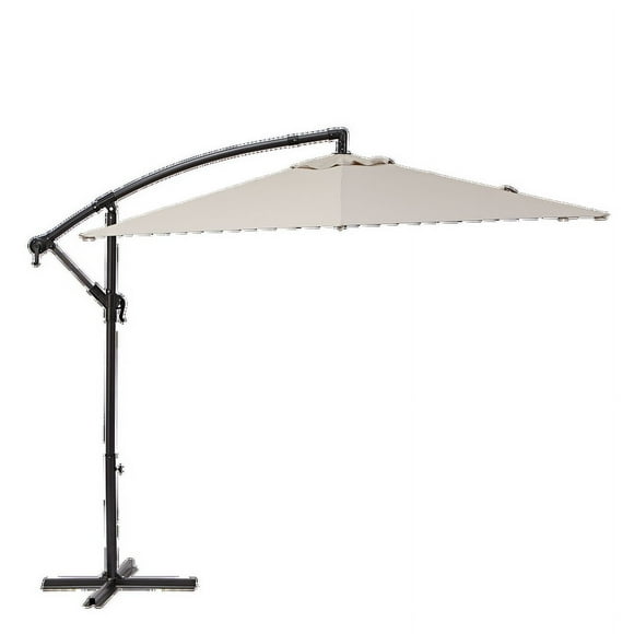 Sombrilla para Jardín NATERIAL Polar Hexagonal con Brazo Lateral Beige Protección UV