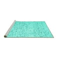 thumbnail image 2 of Ahgly Company Machine Washable Indoor Rectangle Abstract Turquoise Blue Contemporary Area Rugs, 8' x 12', 2 of 4
