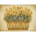 thumbnail image 2 of Misa, Eva 32x25 Black Ornate Wood Framed with Double Matting Museum Art Print Titled - Yellow Tulips, 2 of 4