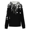 thumbnail image 4 of Rbaofujie Vintage Sweater Women's Loose Fitting Long Sleeved Hoodie Sports Top Black Aesthetic Hoodies, 4 of 5