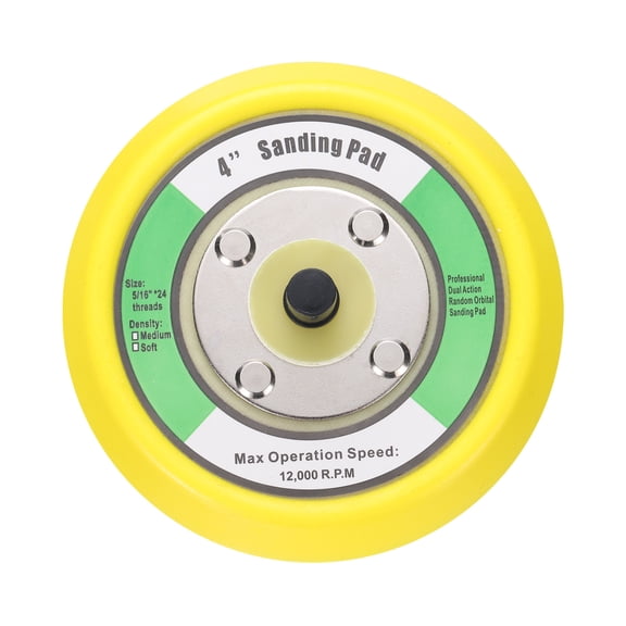 4" Hook and Loop Backing Sanding Pads with 5/16"-24 Thread, Y   B 1Pcs