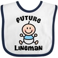 thumbnail image 3 of Inktastic Future Lineman in Training Baby Boys Baby Bib, 3 of 4
