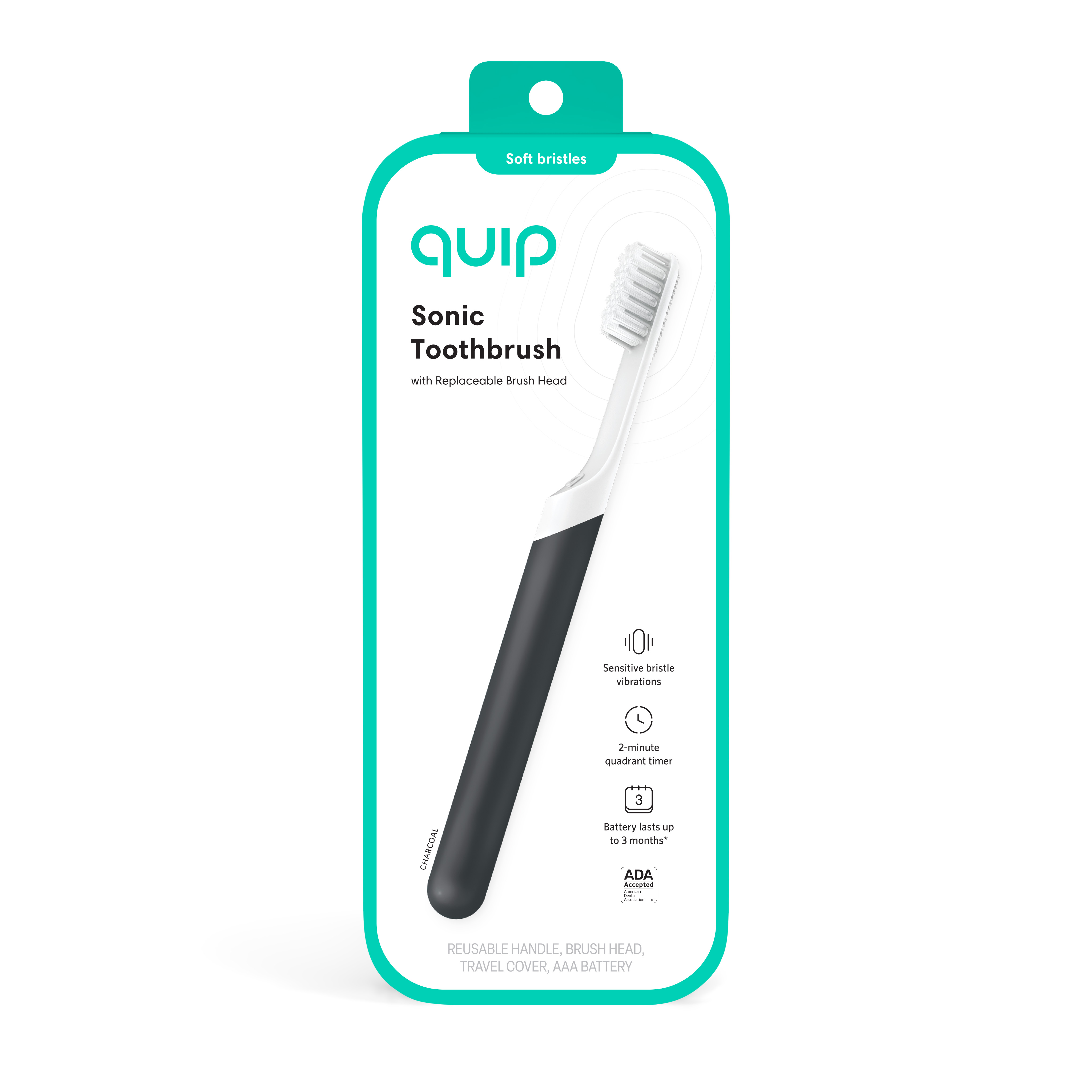 Quip Adult Electric Toothbrush, Built-In Timer photo 2