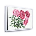 thumbnail image 3 of Designart 'Abstract Four Vintage Pink Peonies' Traditional Framed Canvas Wall Art Print, 3 of 5