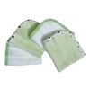 TL Care 4-Pack 100 Percent Organic Cotton Terry Washcloths, Celery