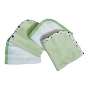 TL Care 4-Pack 100 Percent Organic Cotton Terry Washcloths, Celery