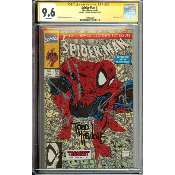Spider-Man #1 CGC 9.6 Signed Todd McFarlane Green Variant
