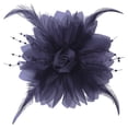 thumbnail image 1 of Camellia Flower Broch Dress Broche Broche Handmade Hermoso Broche de baile de boda Central de plumas para accesorio de fecha de graduación, 1 of 8