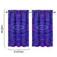 thumbnail image 4 of Mandala Design Kitchen Curtains - Vintage Tier Cafe Curtains for Bathroom Living RV Rod Pocket Window Drapes 36 Inch 2 Panels Set 28"x36" Window Treatment Tiers, 4 of 4