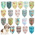 thumbnail image 1 of small Paquete de 20 pañuelos para perros navideños, independencia de Pascua, pañuelos ajustables para perros, bufanda para mascotas, baberos suaves para perros pequeños, medianos y grandes, masco, 1 of 5