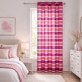 thumbnail image 5 of Striped Sheer Grommet Curtain Panels Colorado 55 W x 95 L PINK, 5 of 8