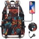thumbnail image 4 of Mochila escolar USB para estudiantes adolescentes, para hombres y mujeres, de gran capacidad, para viajes y ocio, 4 of 5