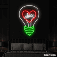 thumbnail image 2 of Craftnamesign Light Bulb Love Neon Sign, Love LED Sign, Wedding Room Decor, 2 of 4