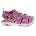 thumbnail image 2 of Disney Minnie Mouse Girls Hook And Loop Light Up Closed Toe Sport Sandals. (Toddler Little Kids), Pink, 12, 2 of 6