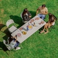 thumbnail image 2 of Folding table for Outdoor, Portable Table for Parties and Events,  Weight Capacity: 286.6 lbs, White, 2 of 7